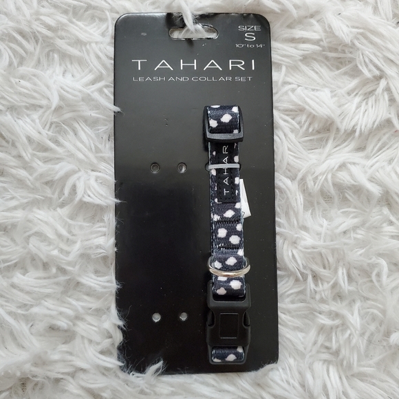 Tahar Black and White Polka Dot Dog Collar